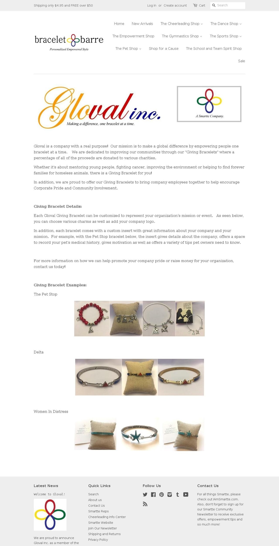 thegivingbracelet.com — Shopify storefront screenshot