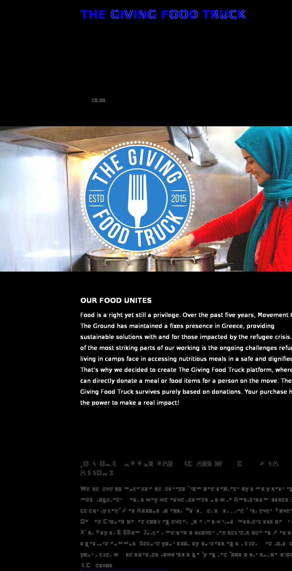 thegivingfoodtruck.org shopify website screenshot