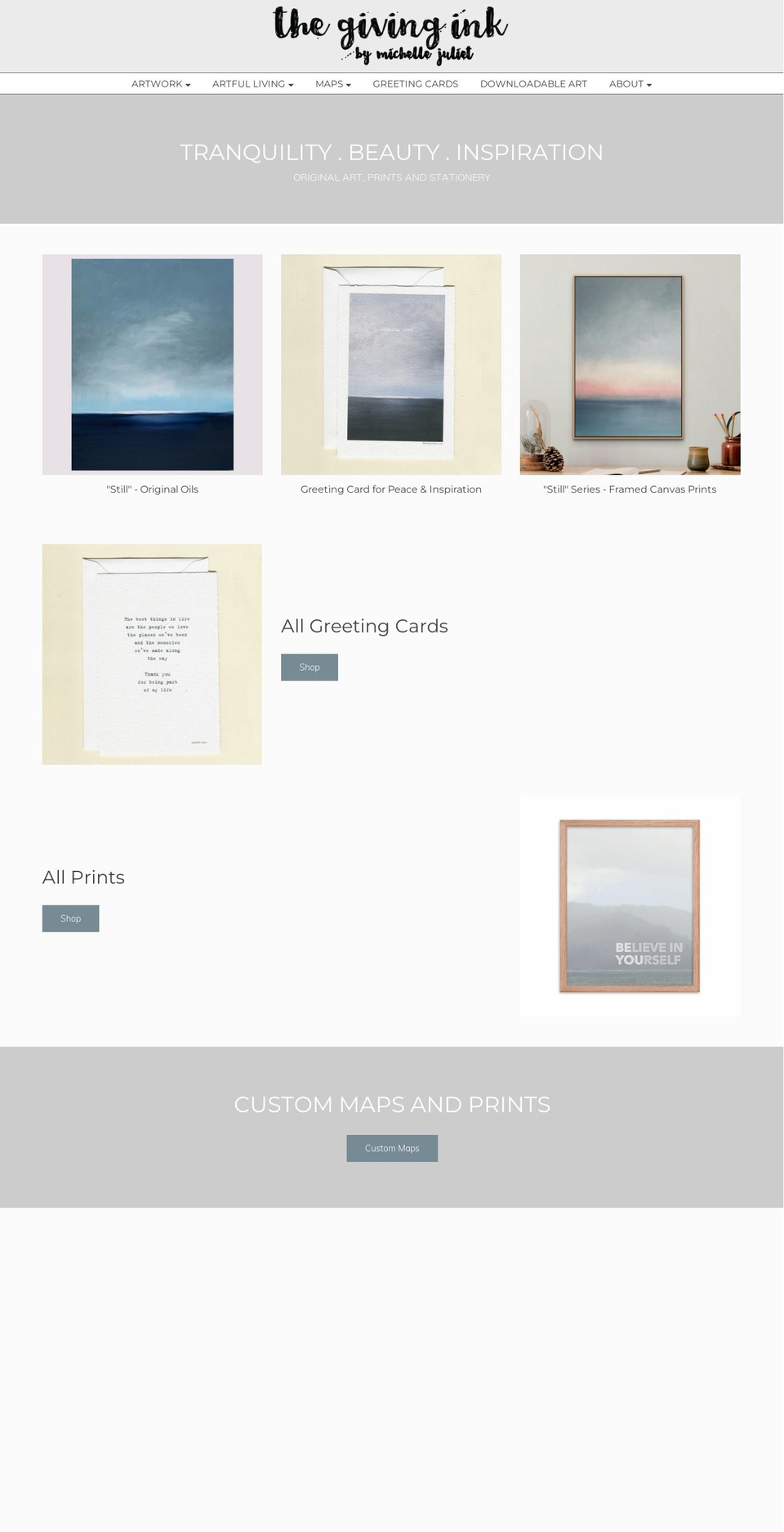 thegivingink.com shopify website screenshot