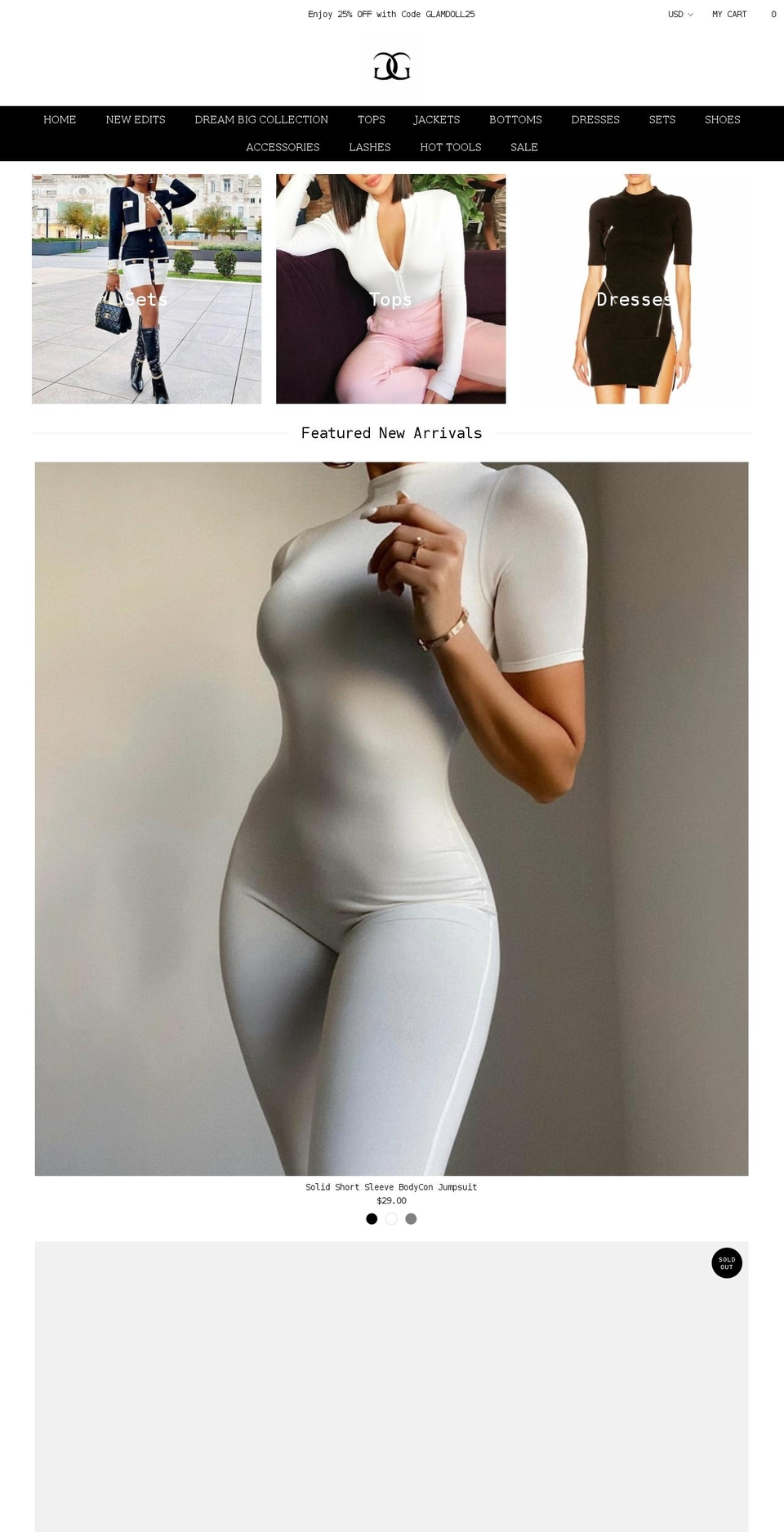 theglamgod.com shopify website screenshot