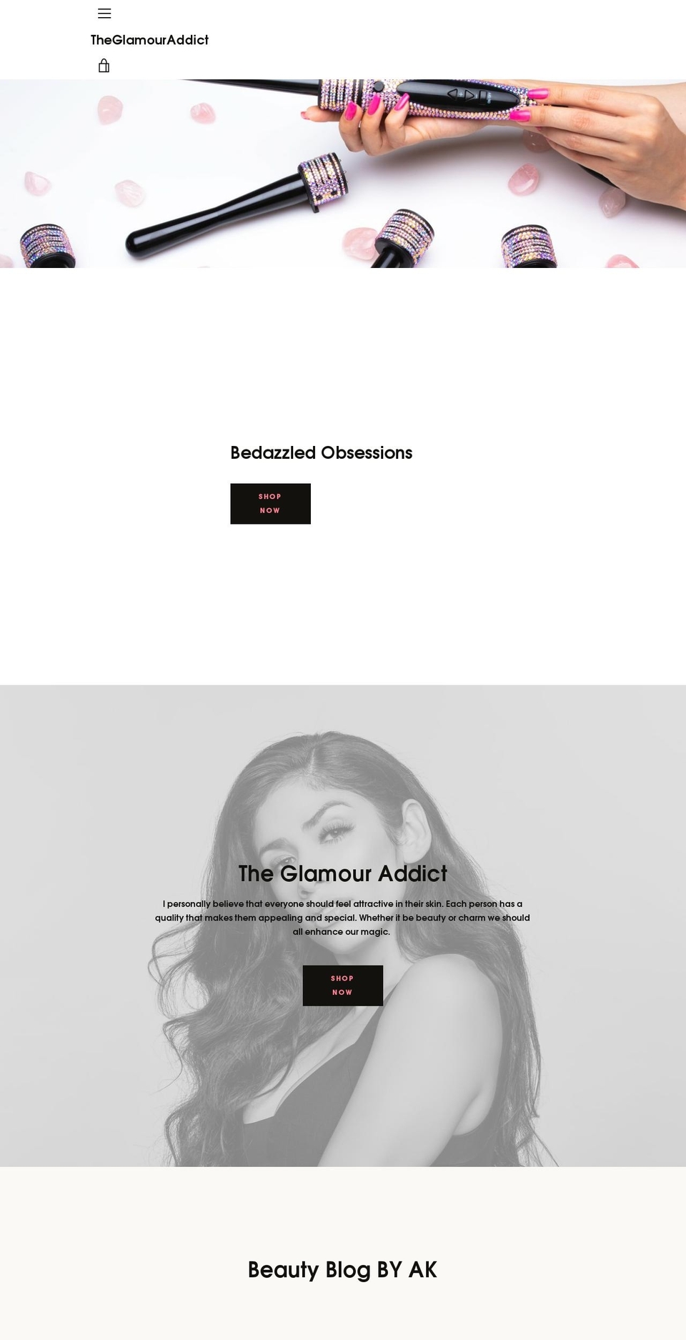 theglamouraddict.com shopify website screenshot