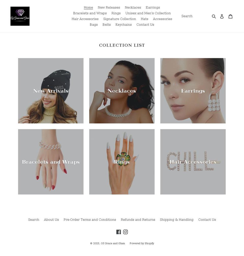 theglamshop.net shopify website screenshot