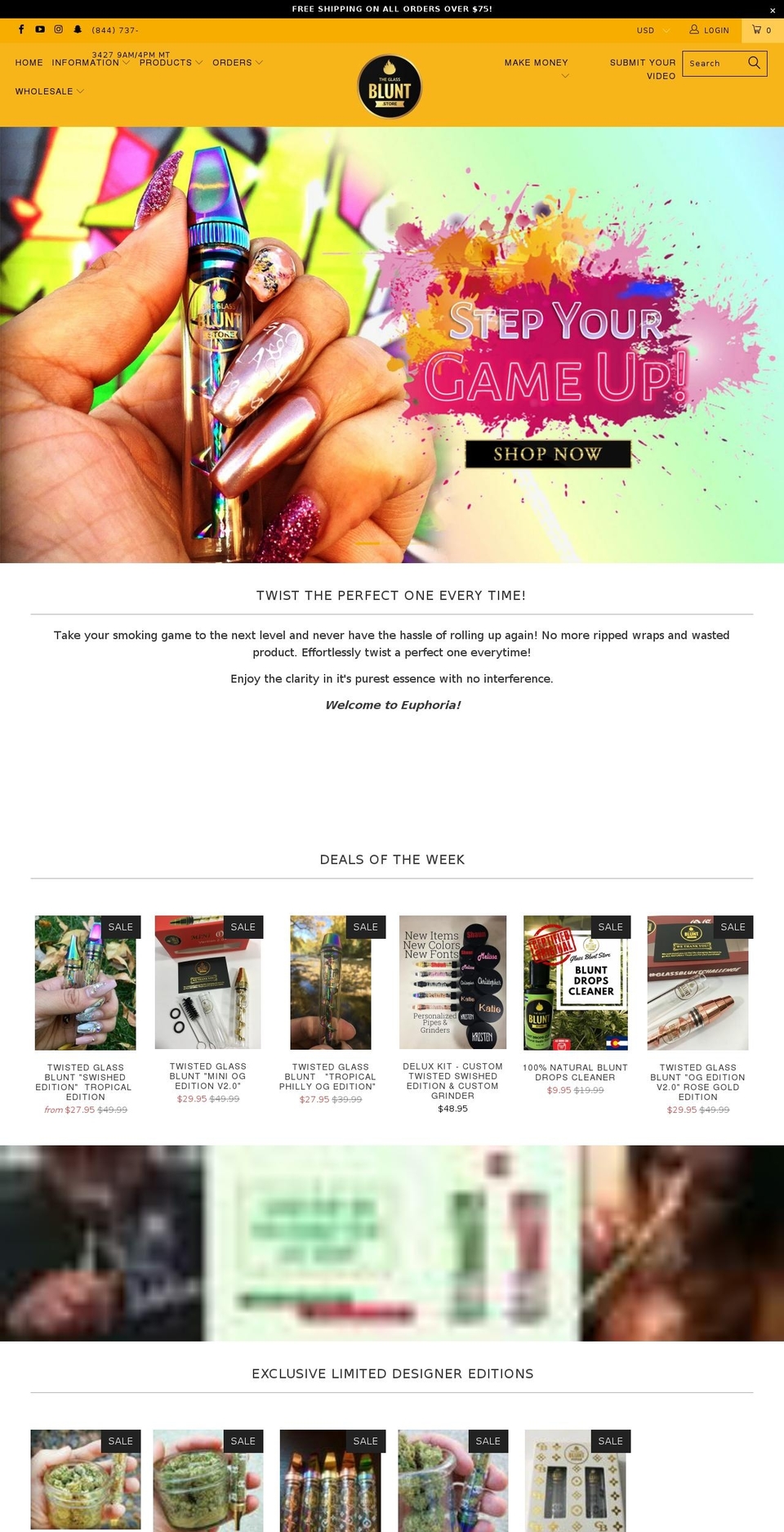 Copy of New Glassblunt Store Shopify theme site example theglassbluntstore.com