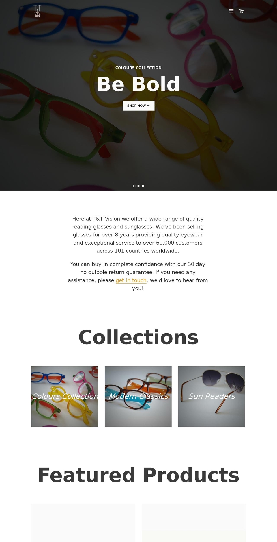 theglassesguru.com — Shopify storefront screenshot