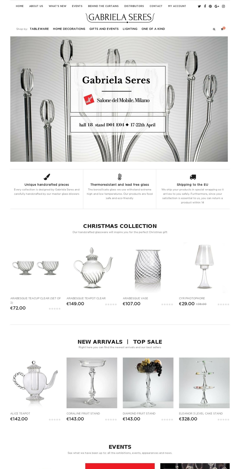 theglassgift.com — Shopify storefront screenshot