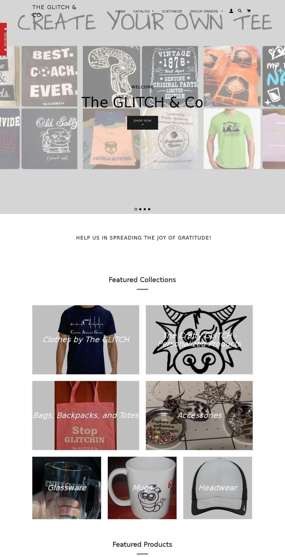 theglitchco.com shopify website screenshot