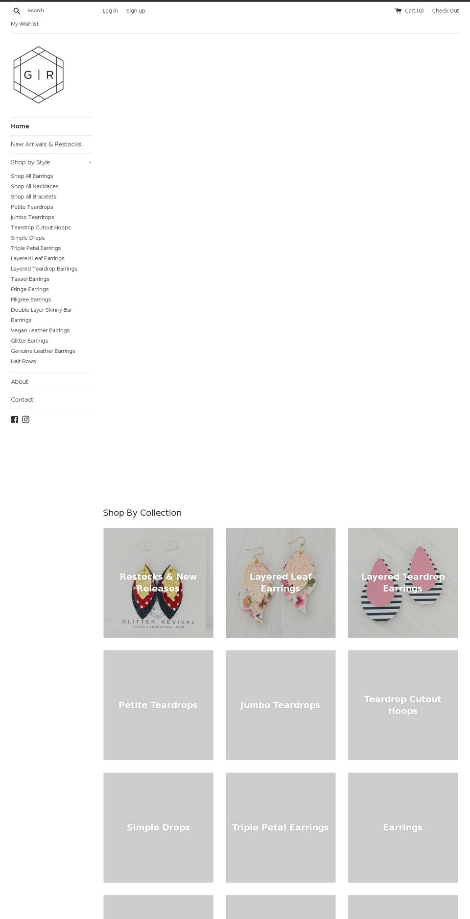 theglitterrevival.com shopify website screenshot