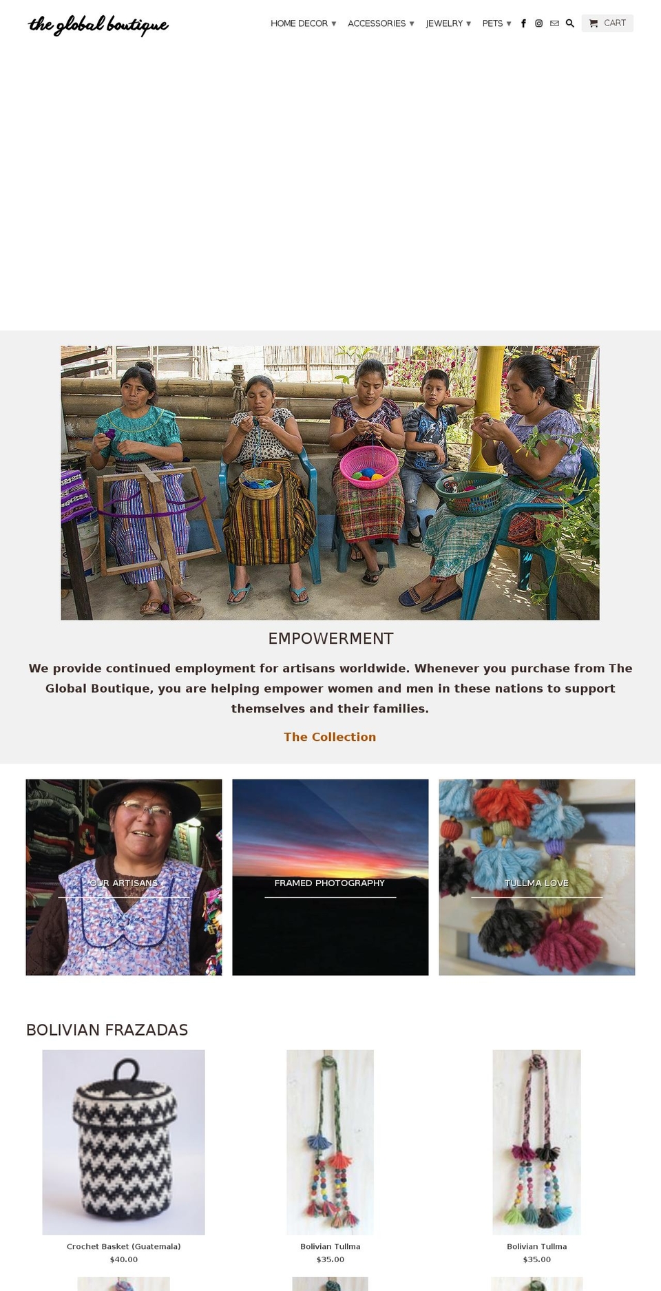 theglobalboutique.com — Shopify storefront screenshot