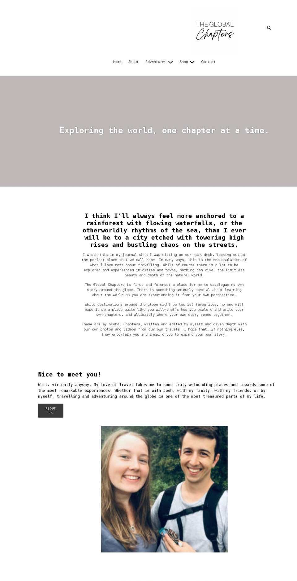 theglobalchapters.com shopify website screenshot