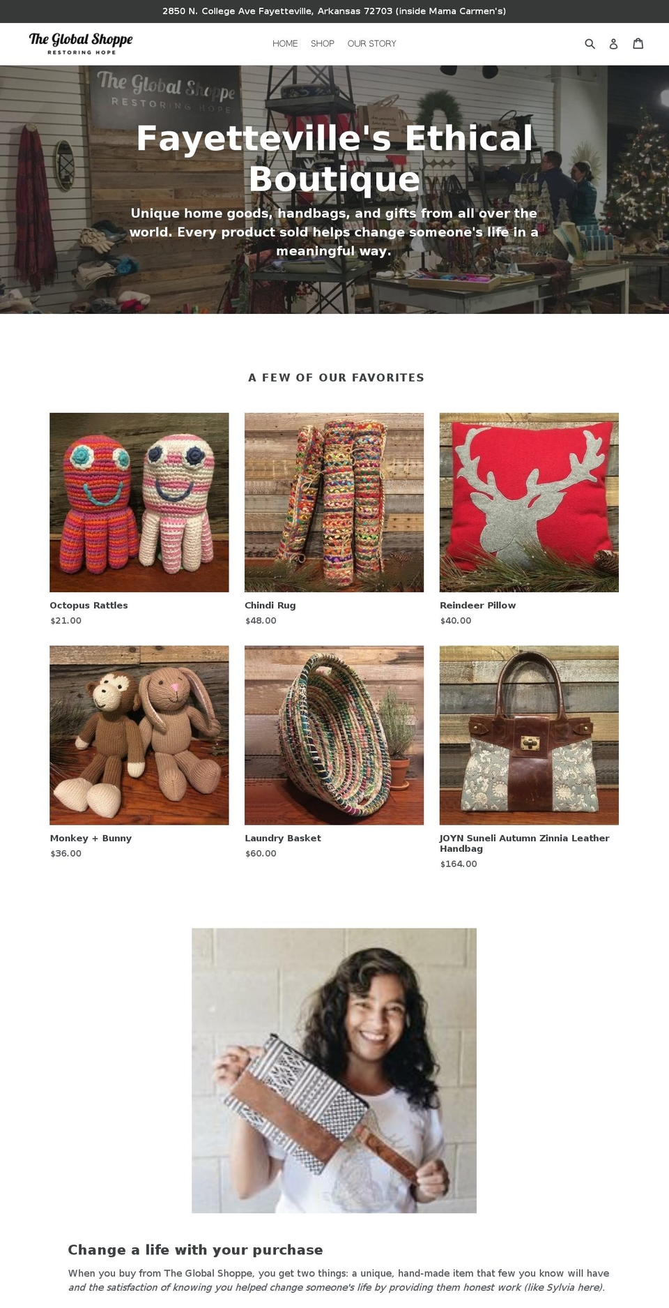 theglobalshoppe.com — Shopify storefront screenshot