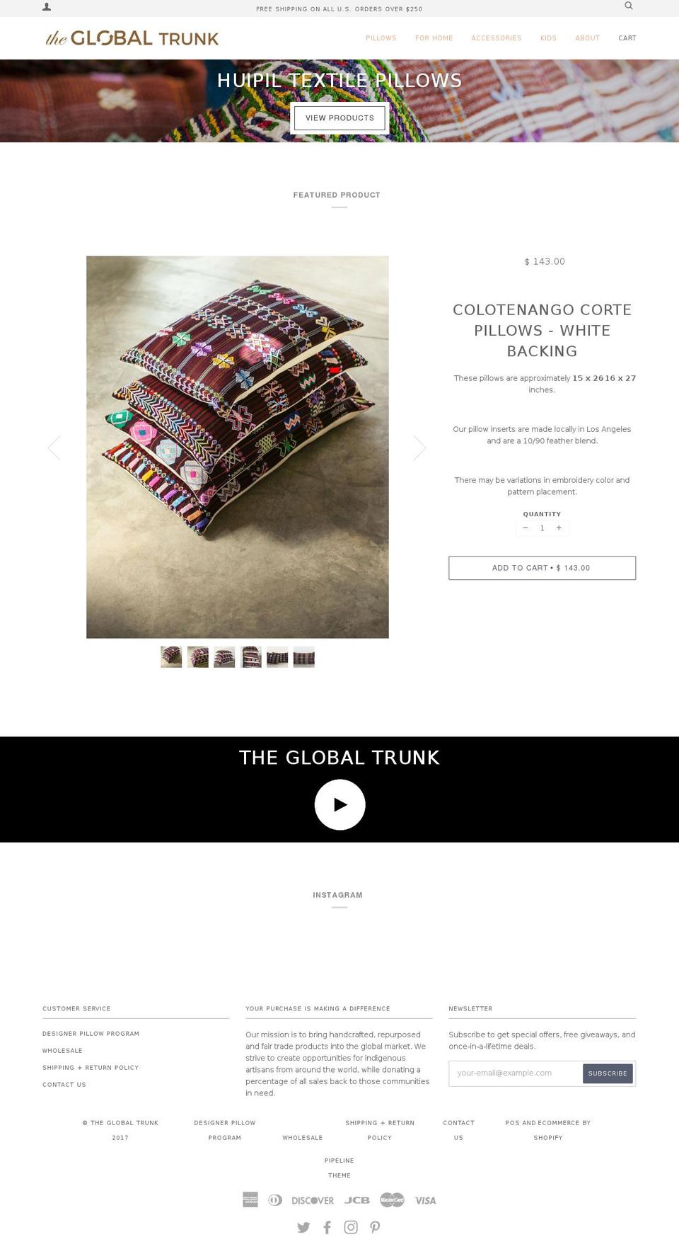 theglobaltrunk.com shopify website screenshot