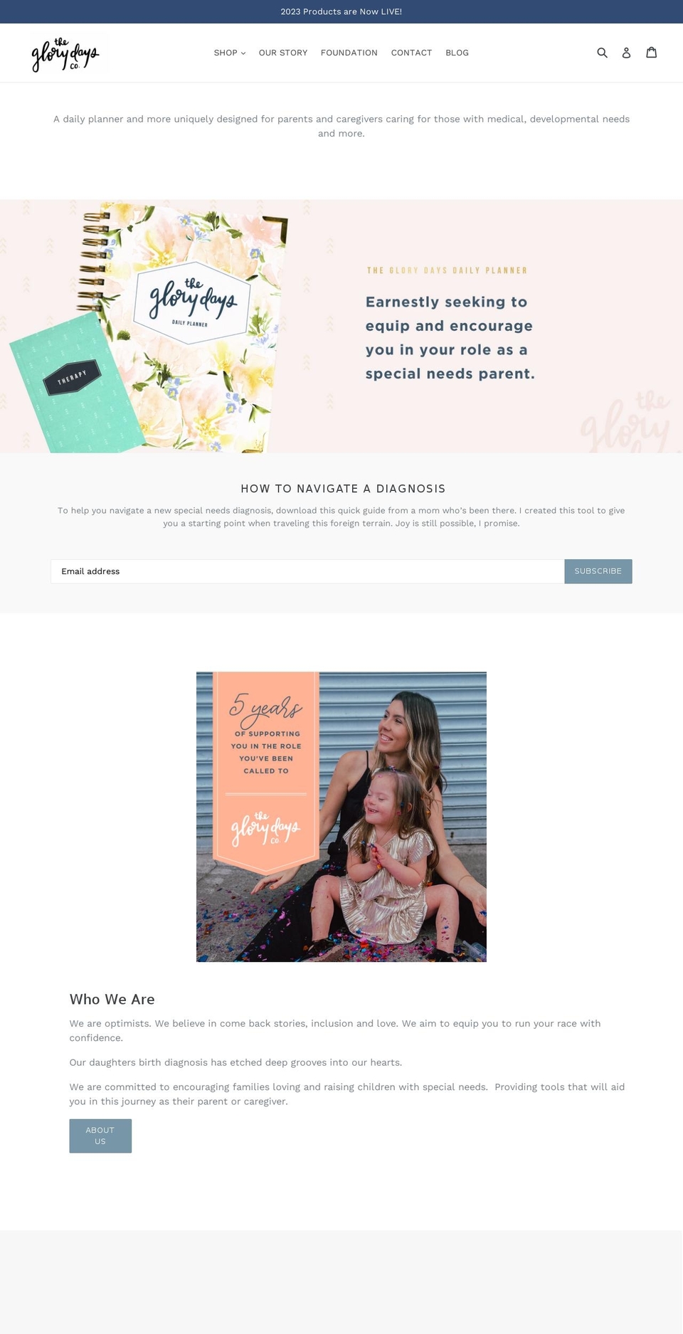 theglorydaysco.com shopify website screenshot