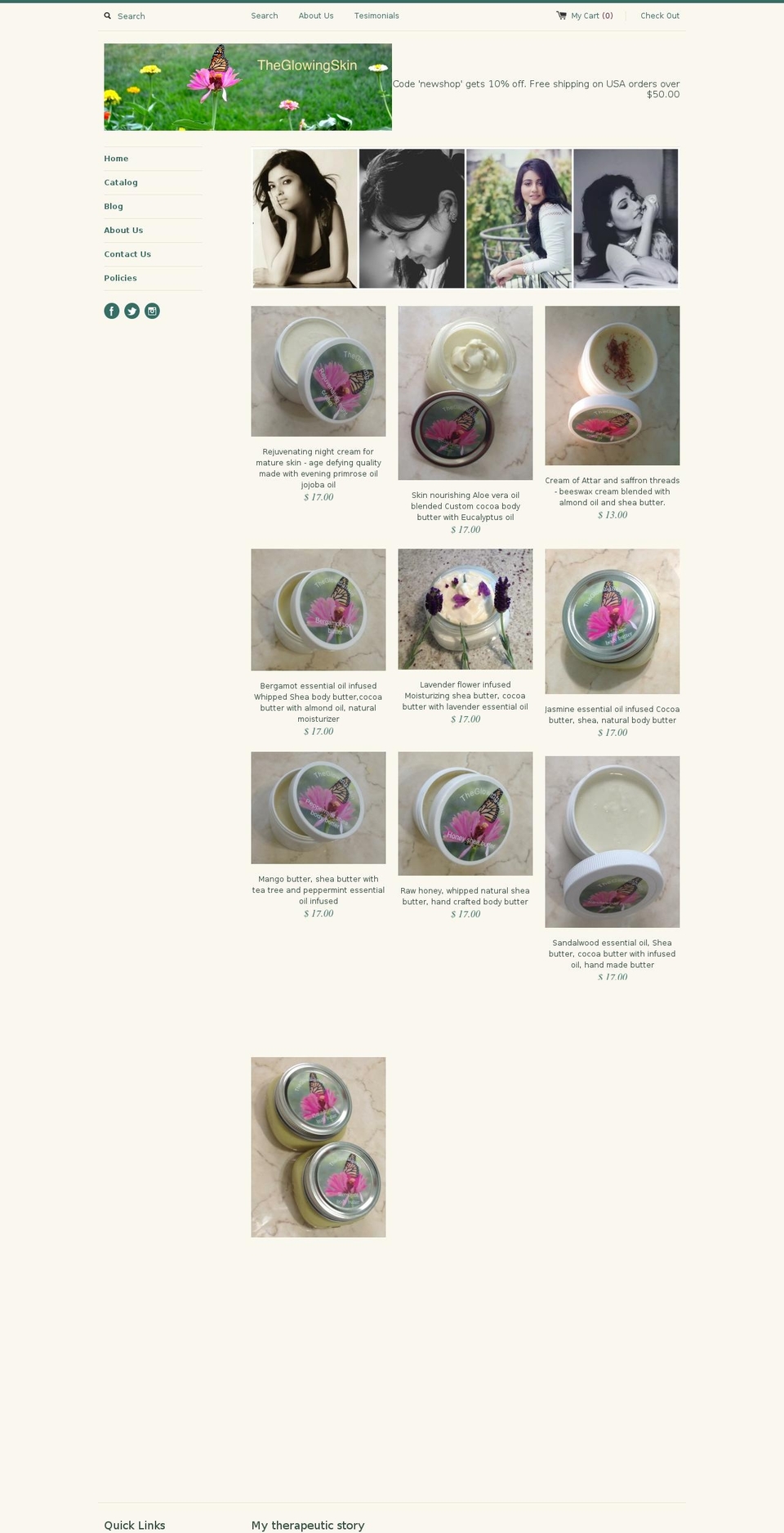 theglowingskn.com shopify website screenshot