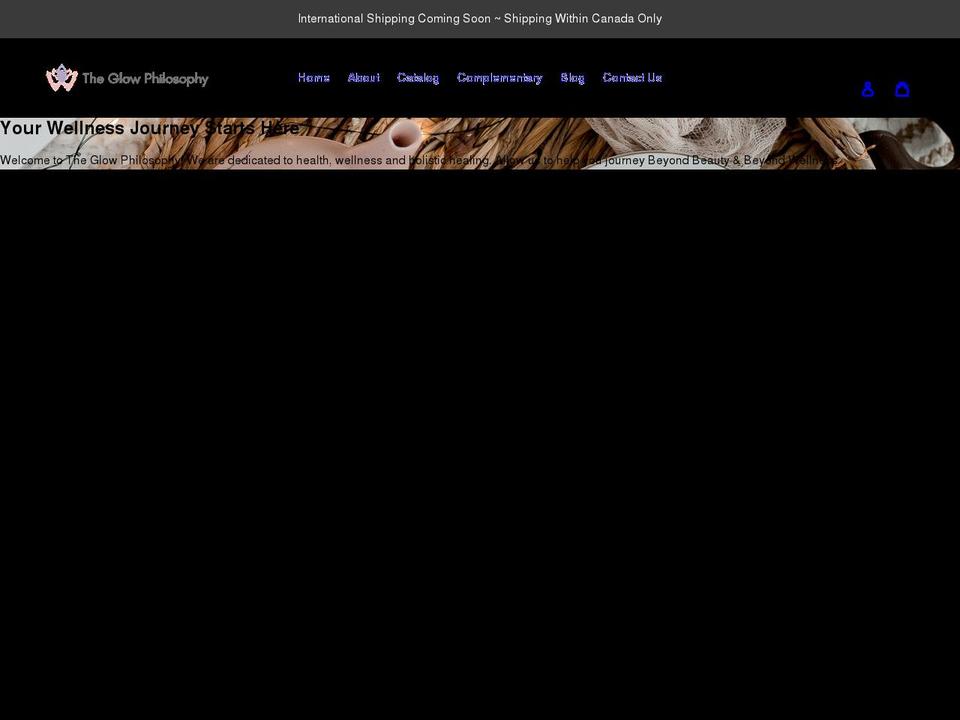 theglowphilosophy.com shopify website screenshot