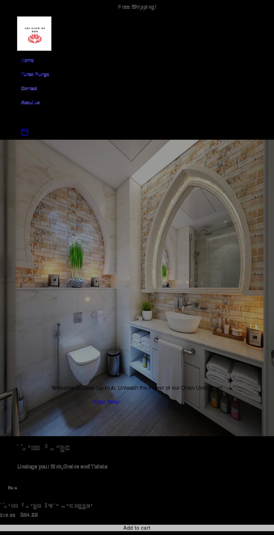 theglowuphub.com shopify website screenshot