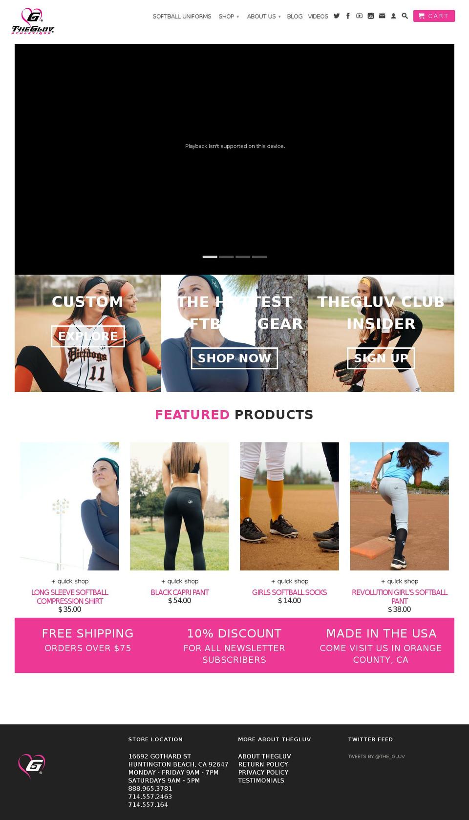 thegluvathletique.com shopify website screenshot