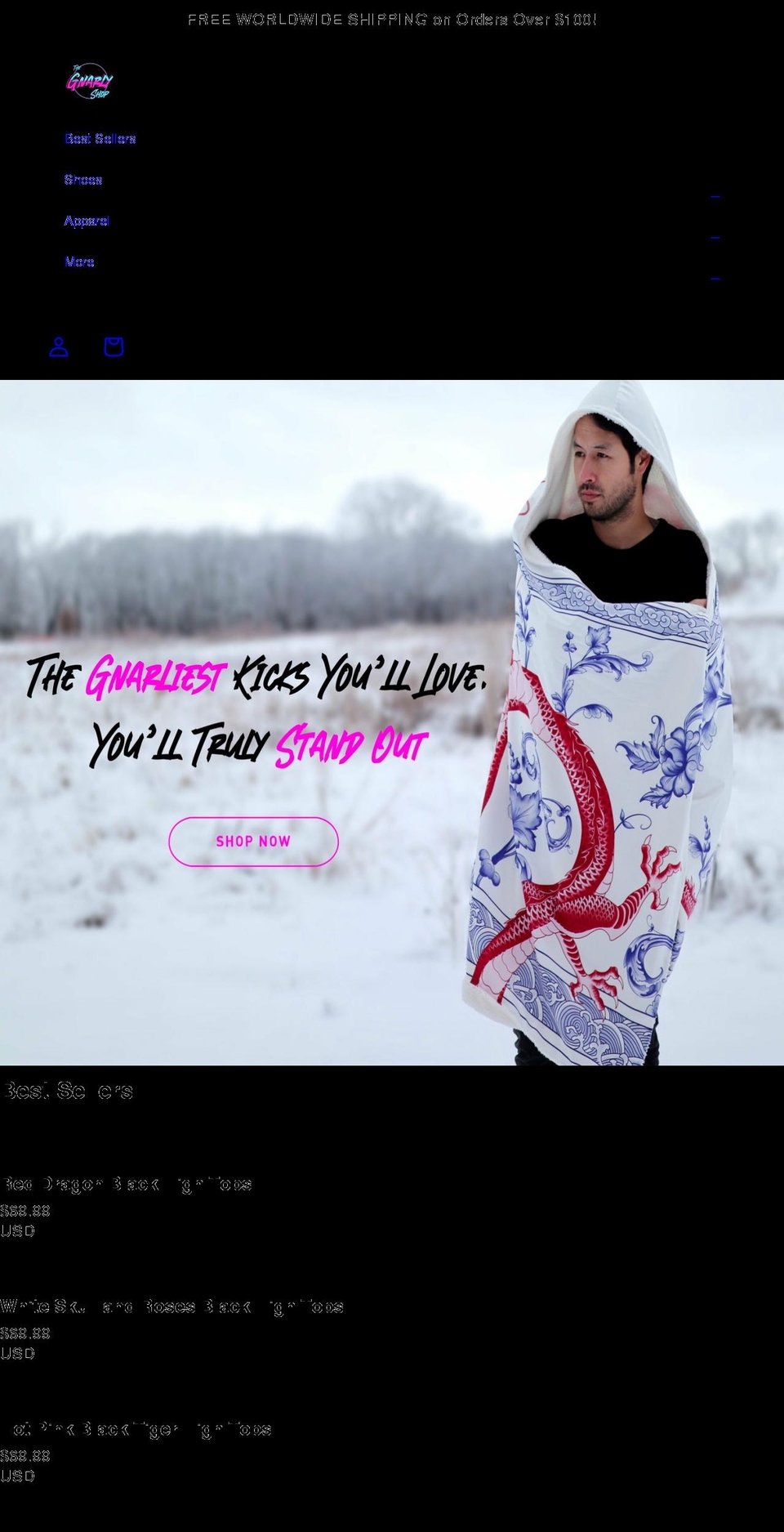 thegnarlyshop.com shopify website screenshot