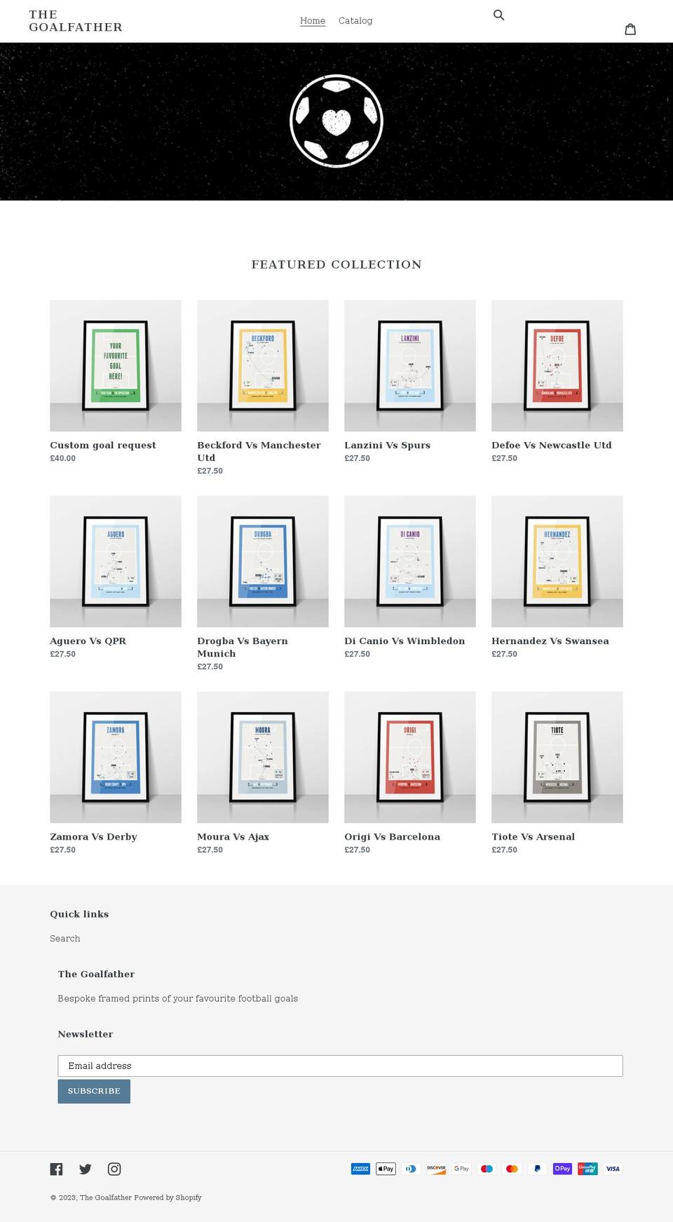 thegoalfather.com shopify website screenshot