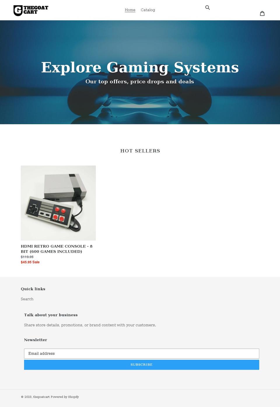 thegoatcart.com shopify website screenshot