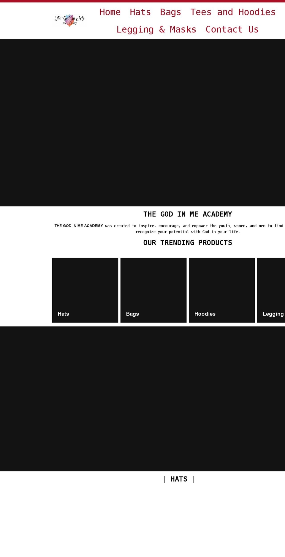 thegodinmeacademy.com shopify website screenshot