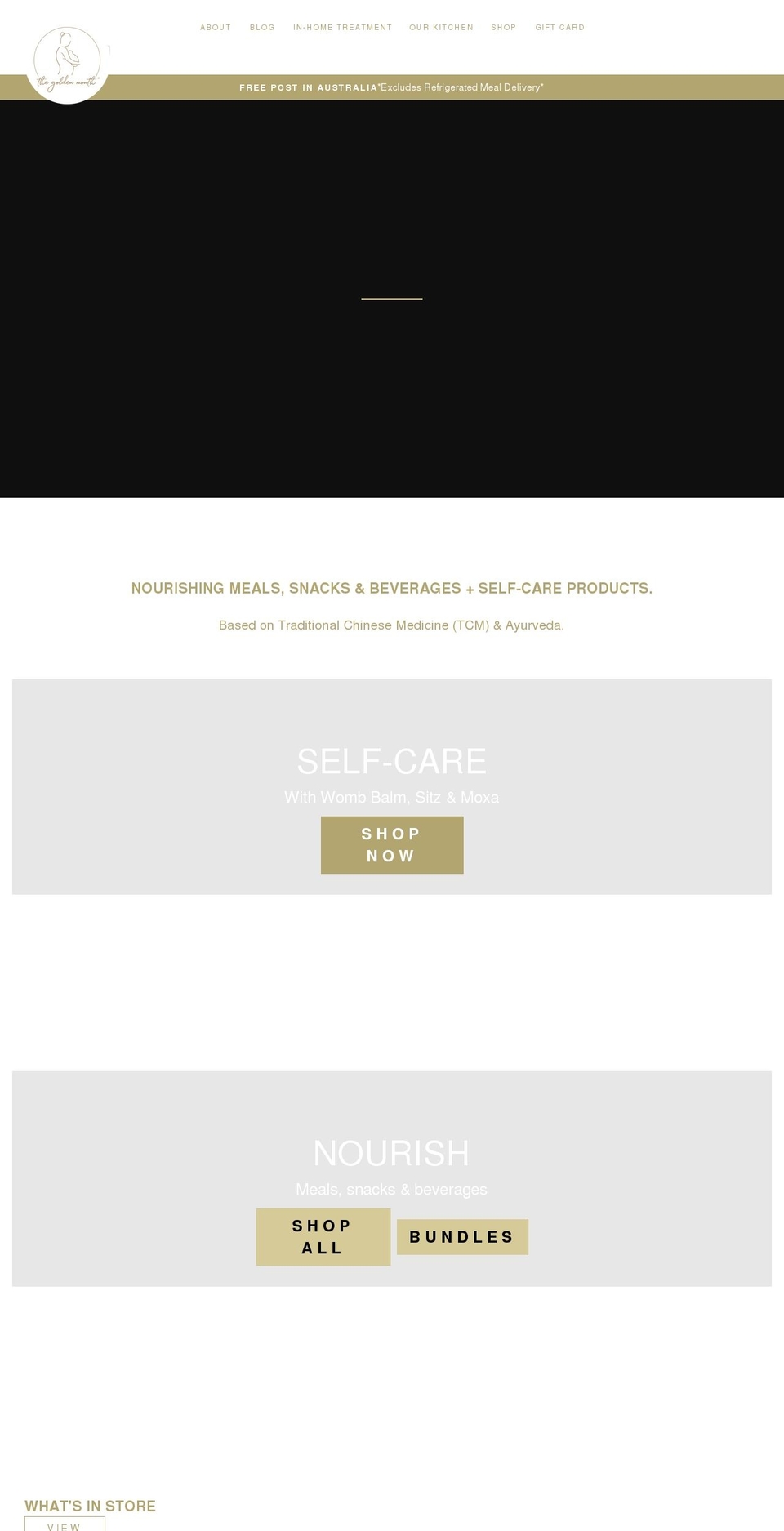 thegoldenmonth.com shopify website screenshot