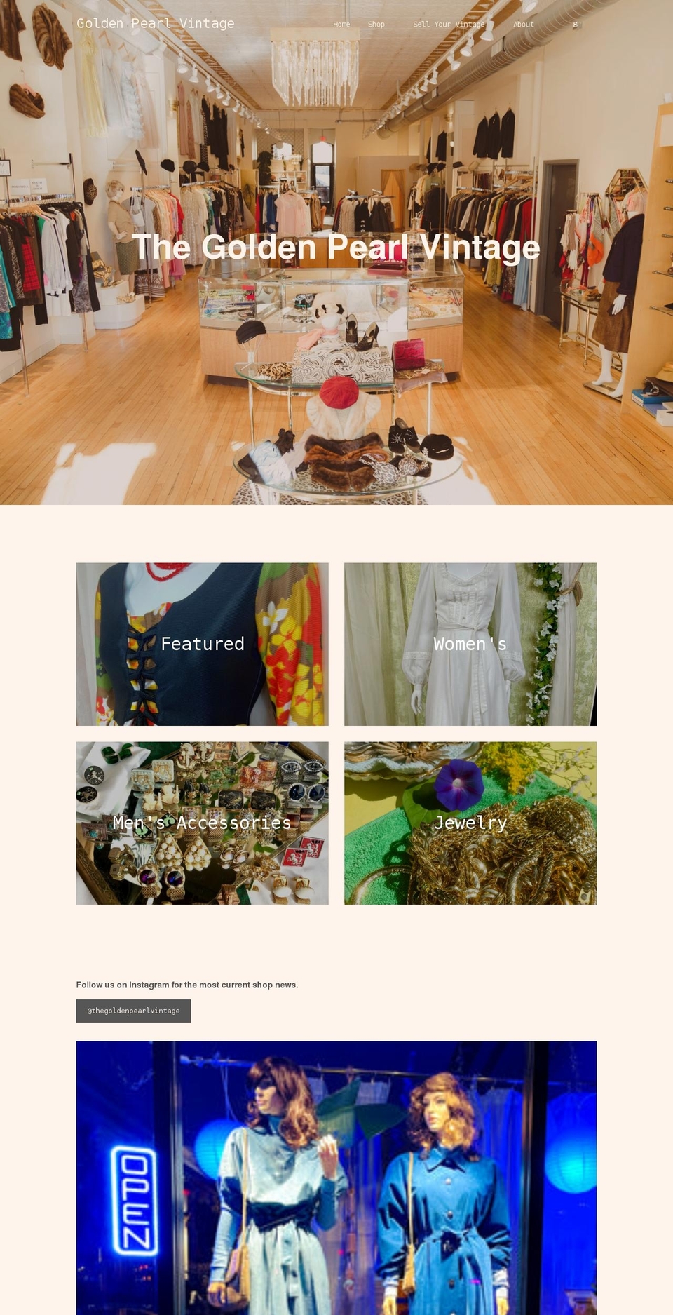 Full Website--Publish Me!! Shopify theme site example thegoldenpearlvintage.com