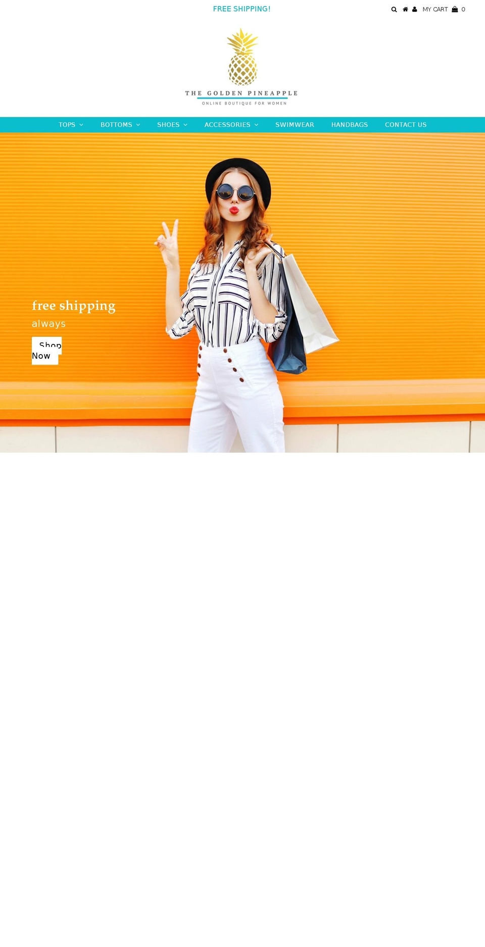 thegoldenpineapple.com — Shopify storefront screenshot