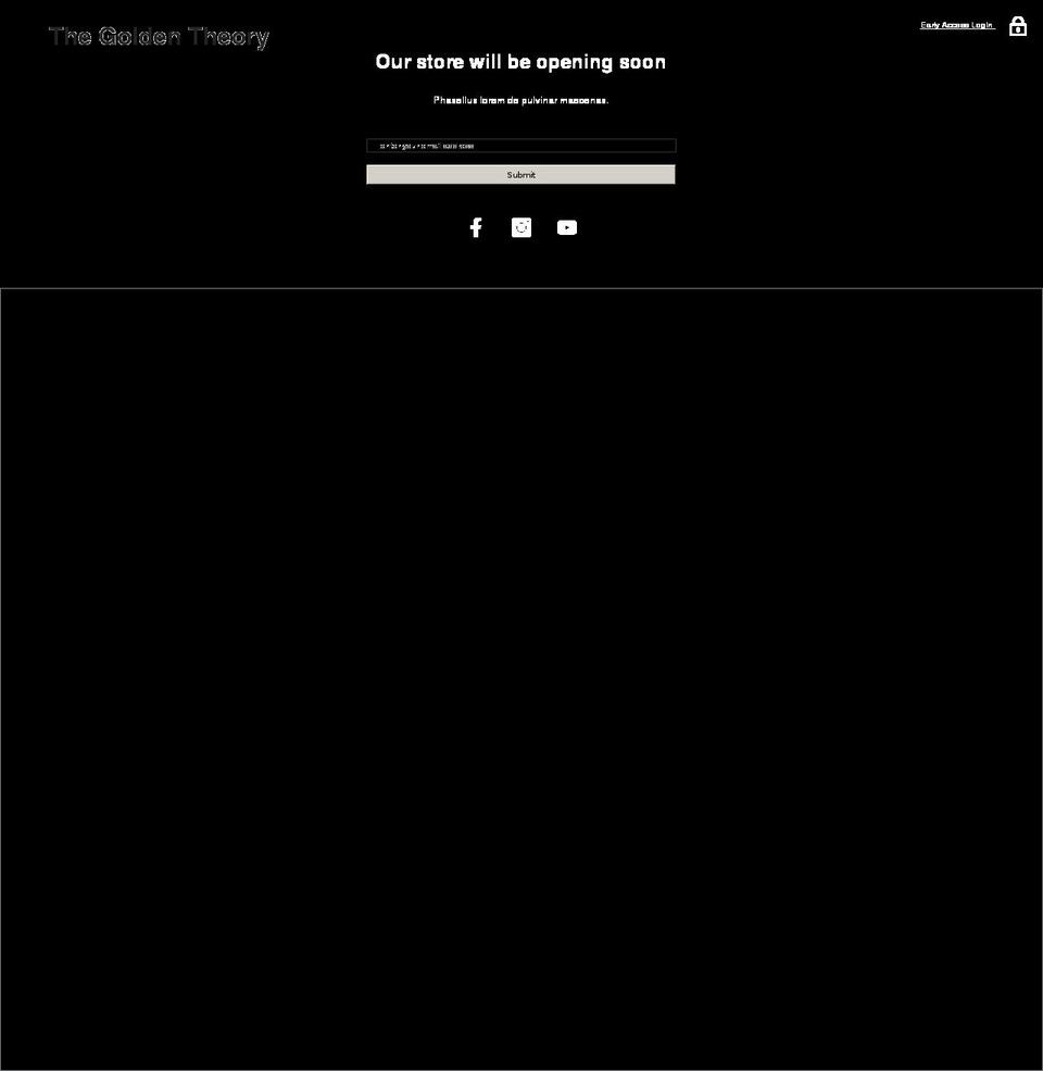 thegoldentheory.com — Shopify storefront screenshot