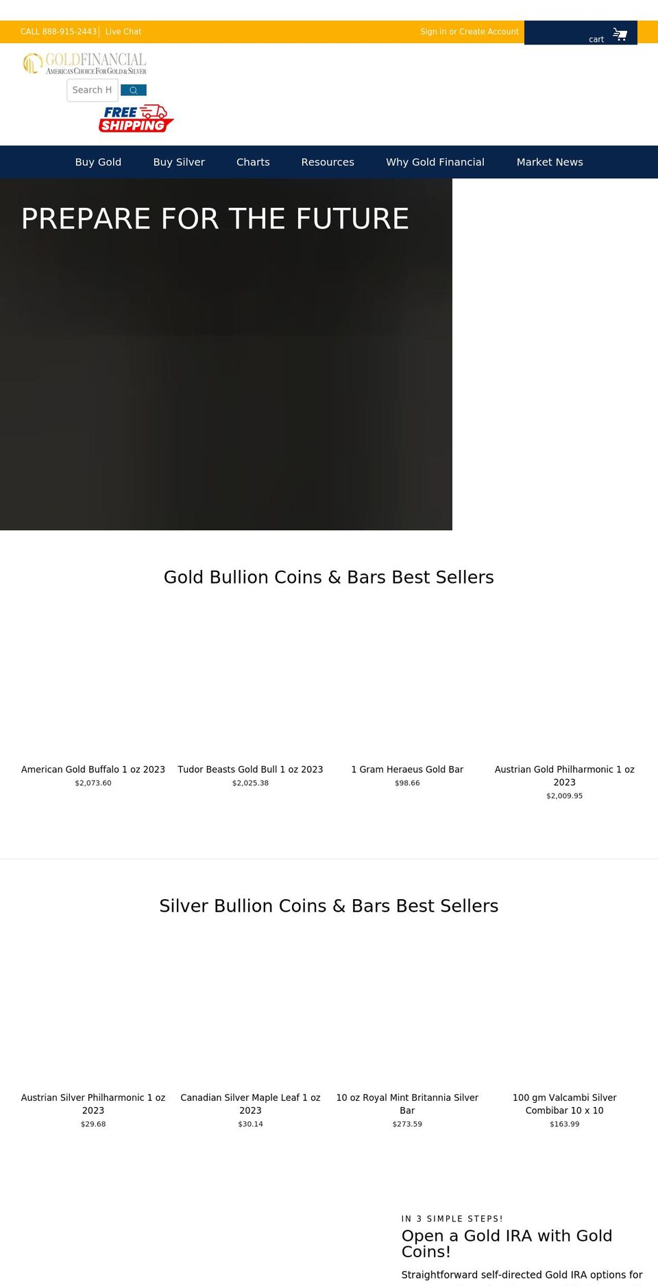 thegoldfinancialgroup.com shopify website screenshot