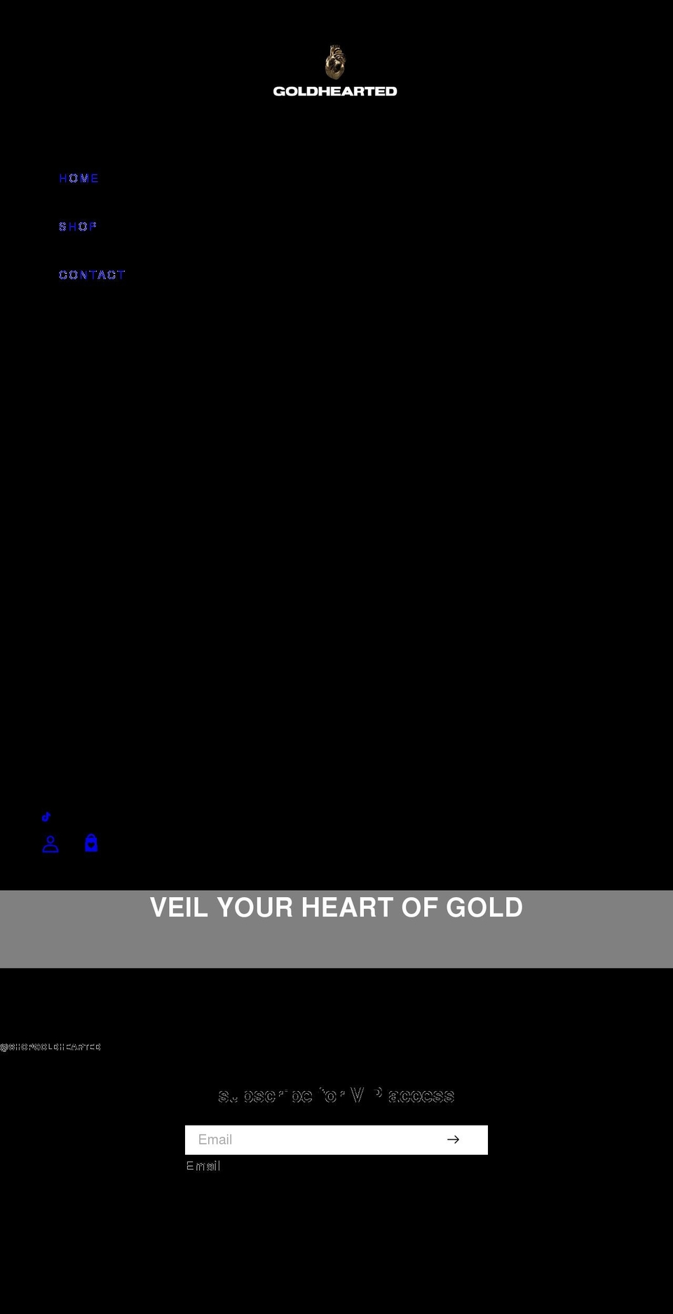 thegoldhearted.com shopify website screenshot