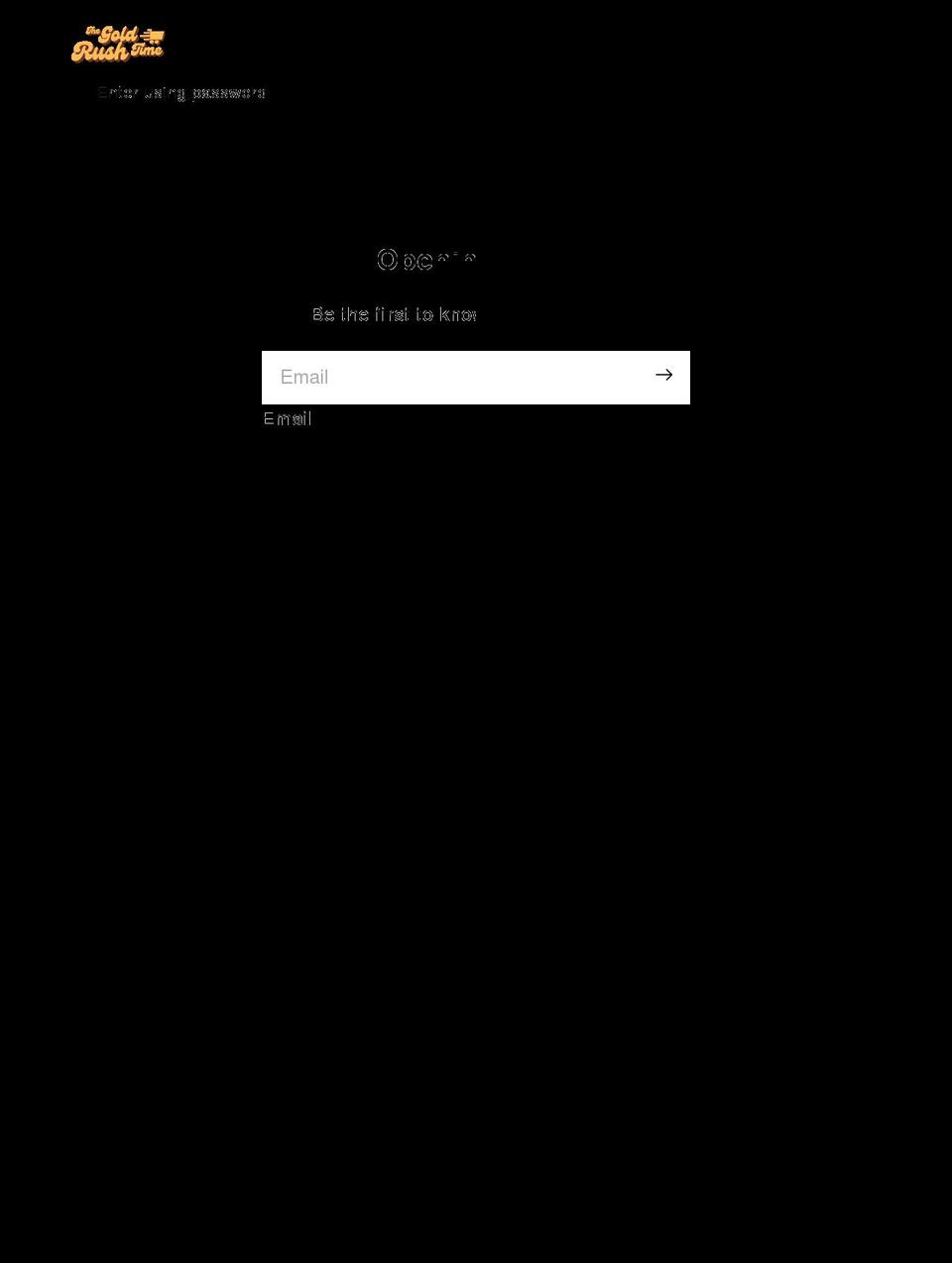 thegoldrushtime.com shopify website screenshot
