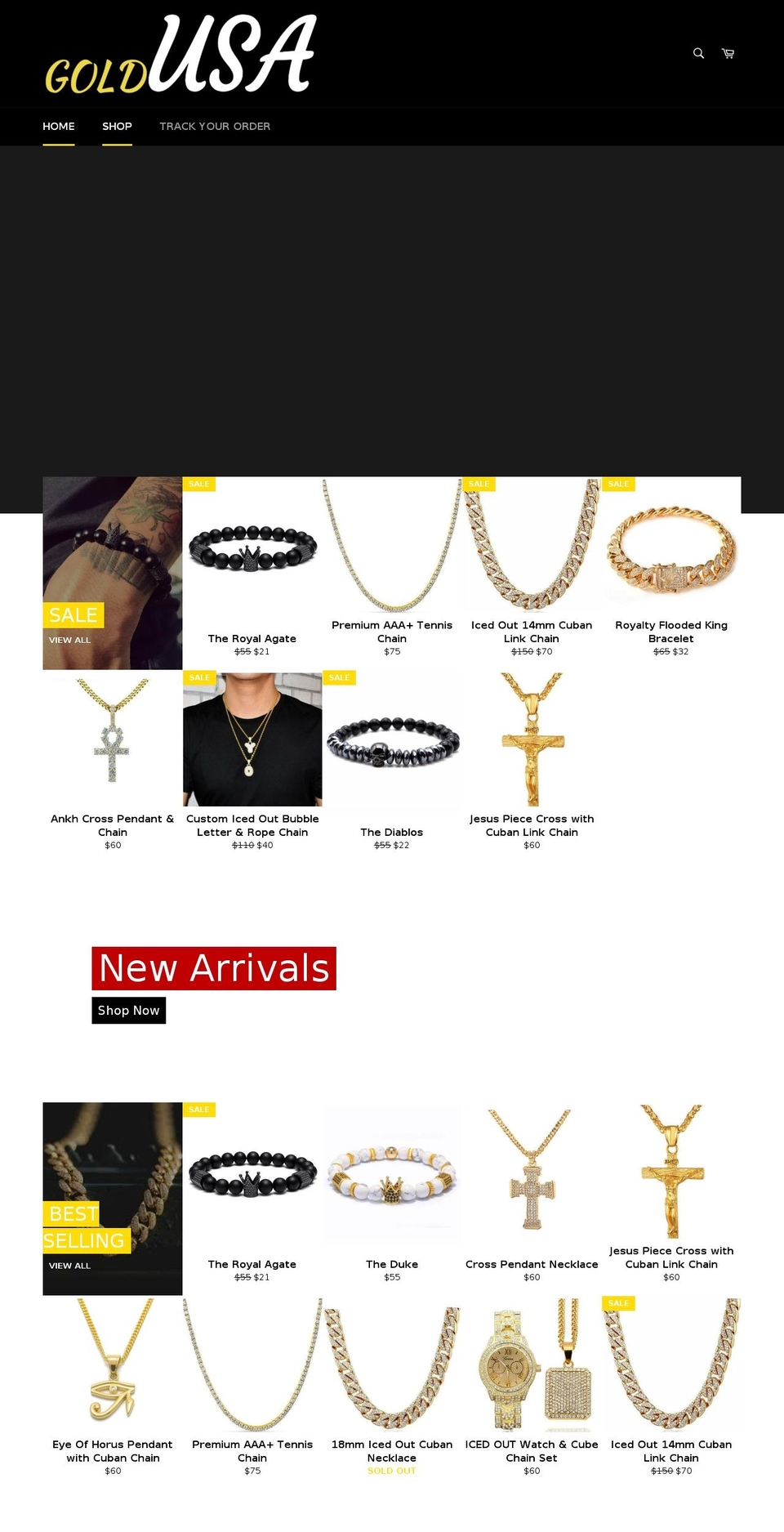 thegoldusa.com — Shopify storefront screenshot