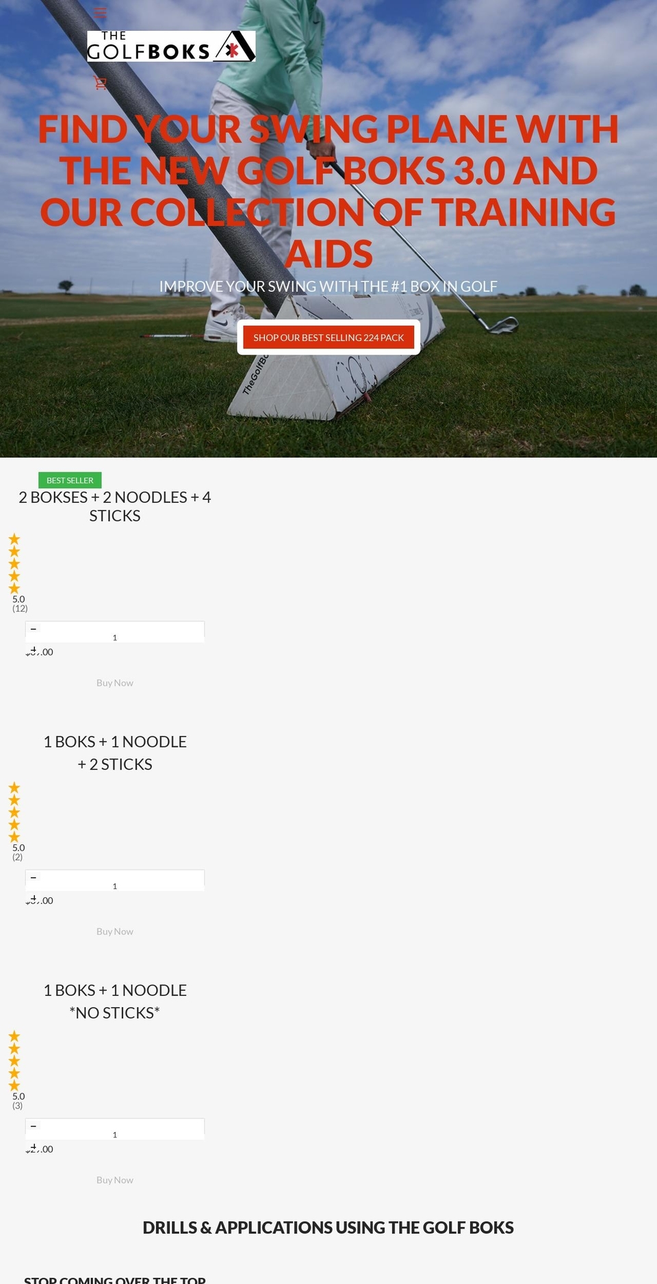 thegolfboks.com shopify website screenshot