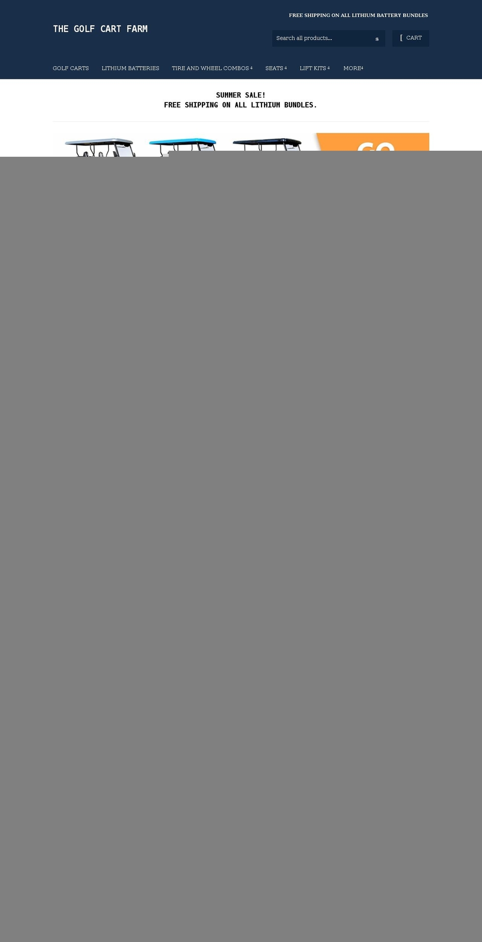 thegolfcartfarm.com shopify website screenshot