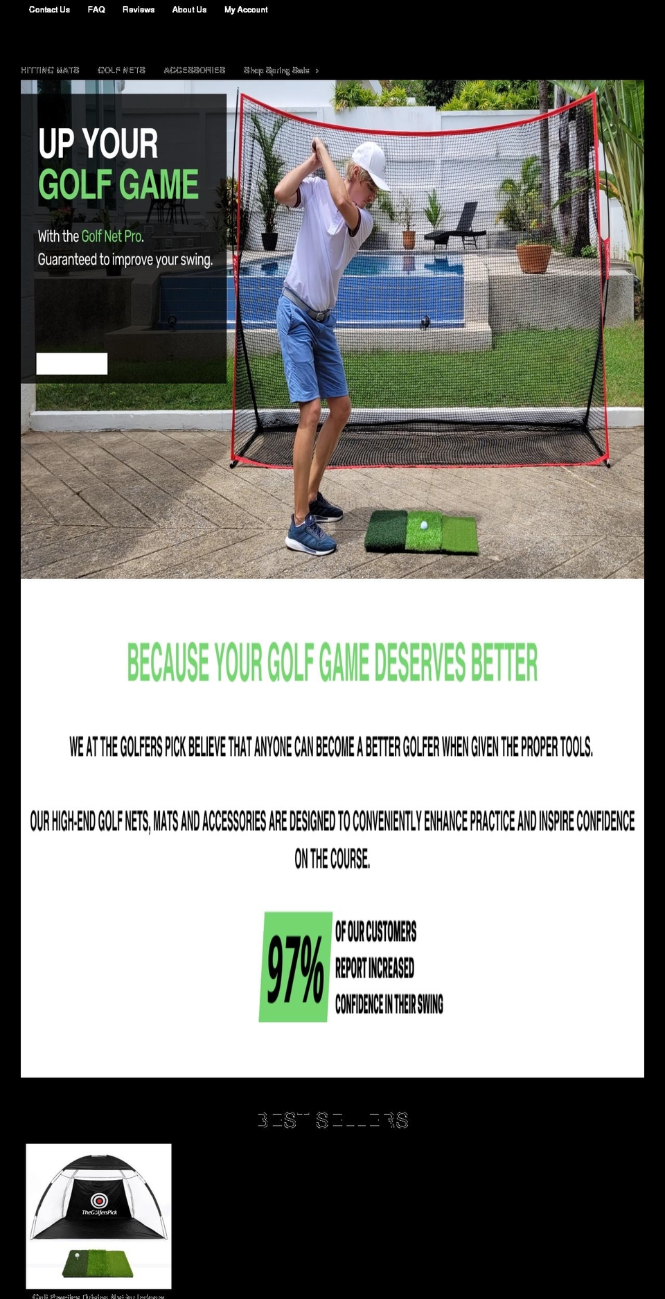 thegolferspick.com — Shopify storefront screenshot