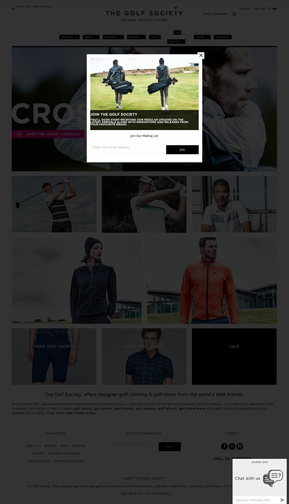 thegolfsociety.net.au shopify website screenshot
