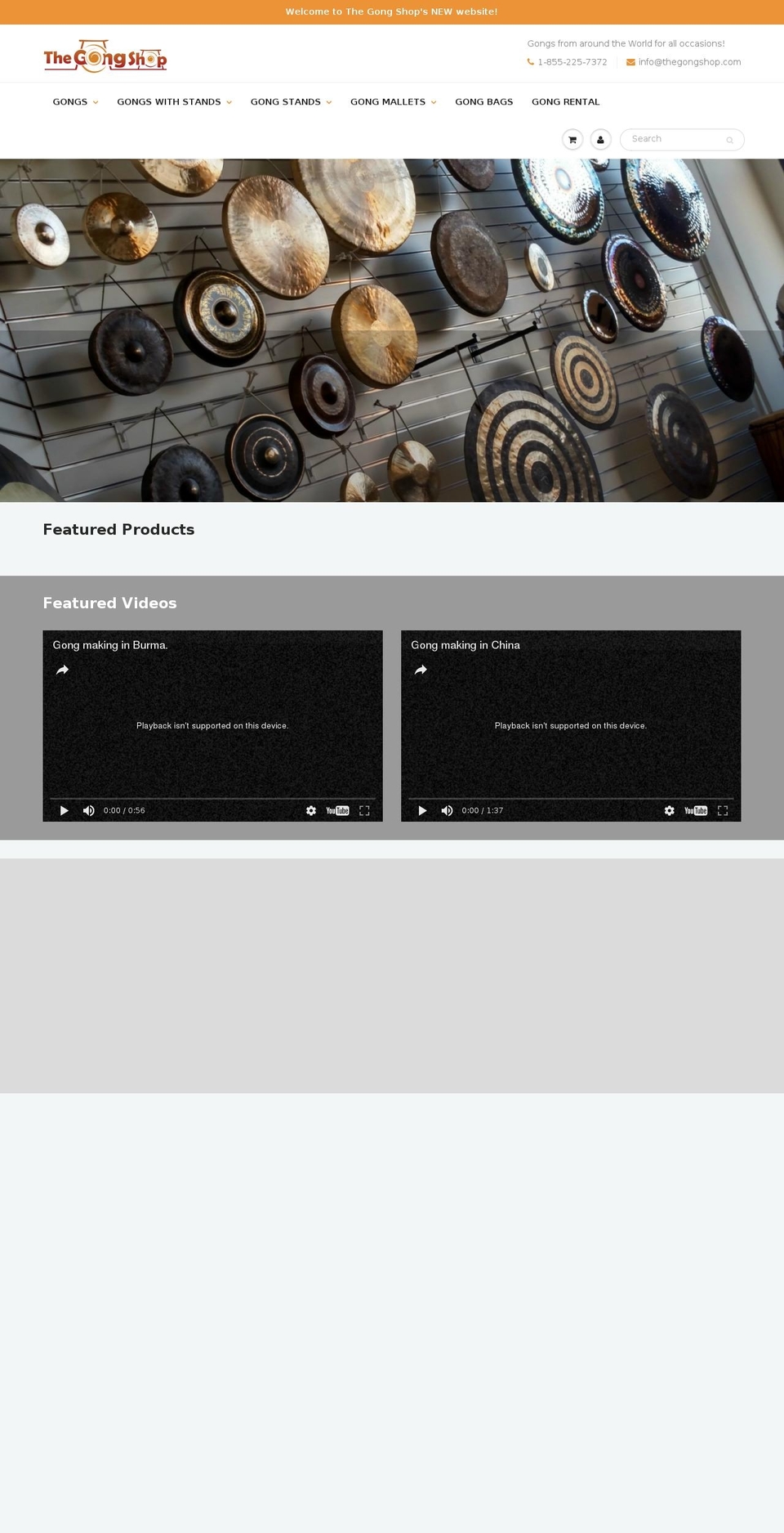 thegongshop.com shopify website screenshot