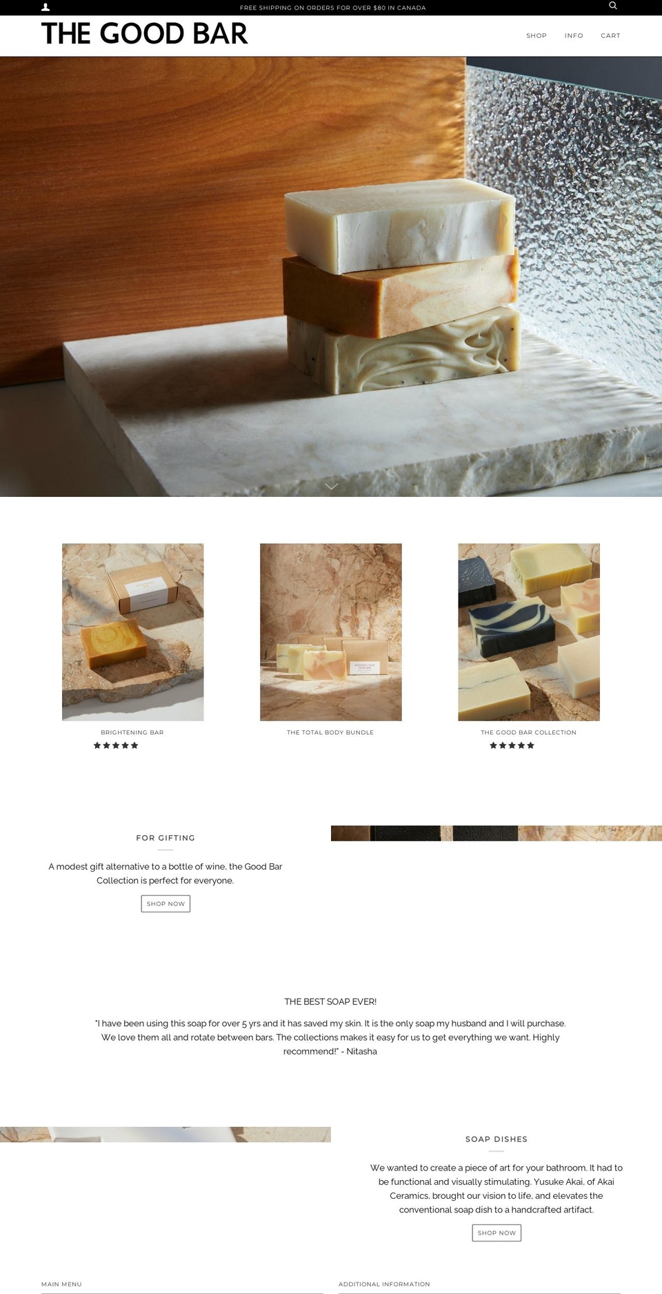 thegoodbar.ca shopify website screenshot