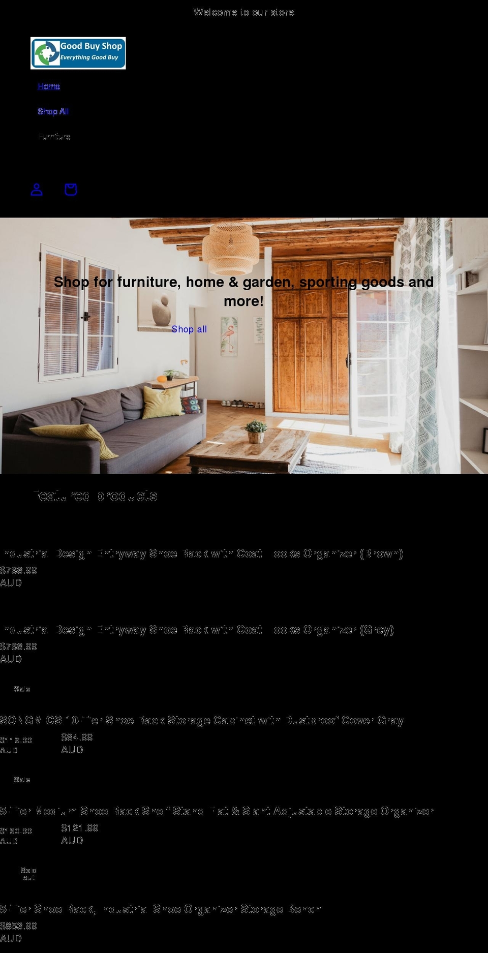 thegoodbuyshop.com.au shopify website screenshot