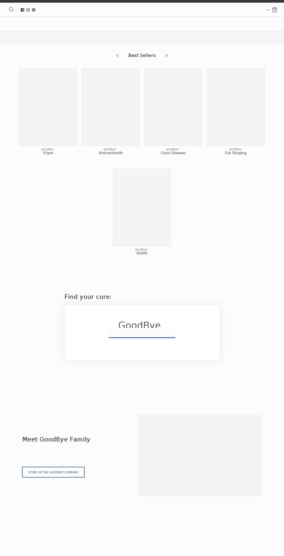 thegoodbyecompany.com shopify website screenshot