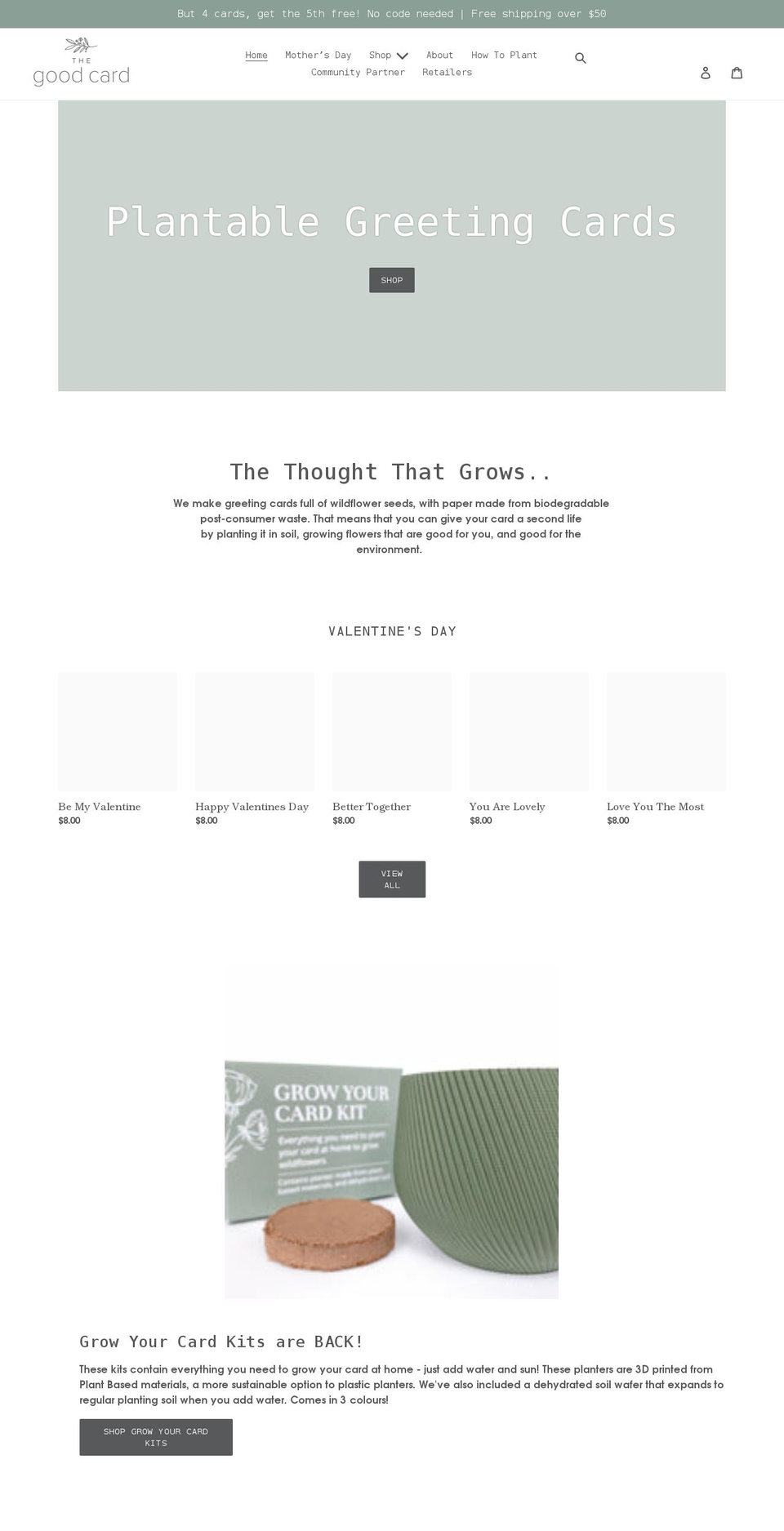 thegoodcard.ca shopify website screenshot