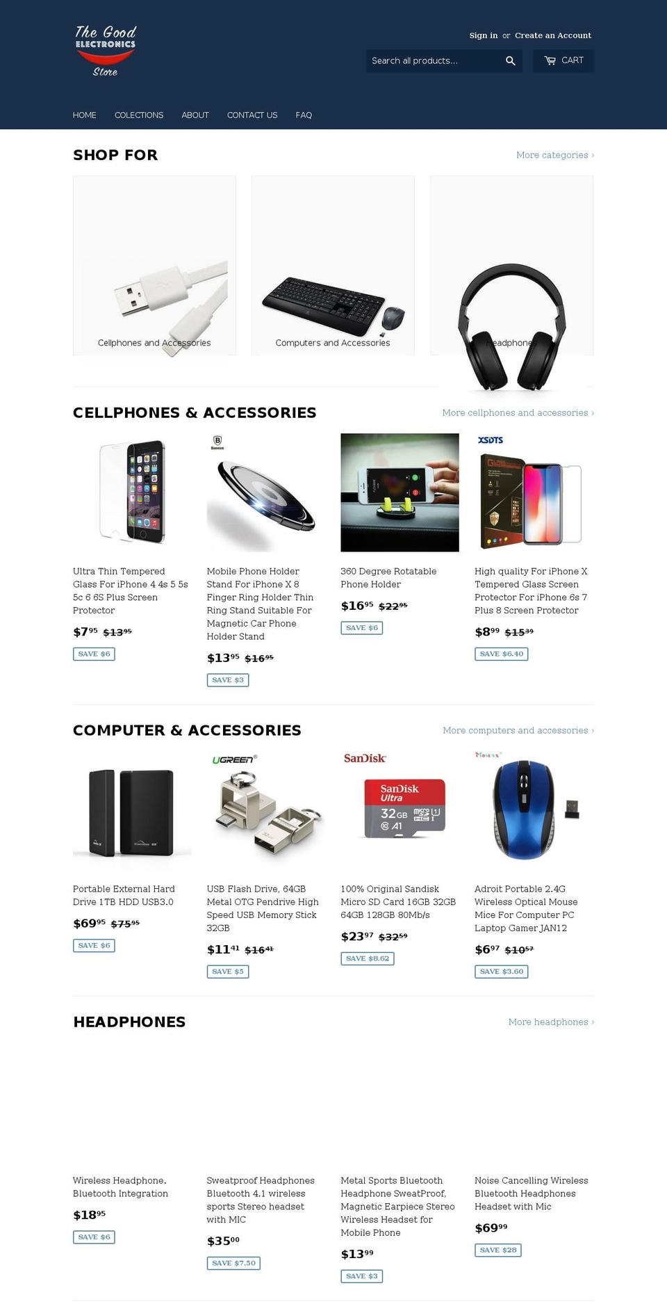 thegoodelectronics.com — Shopify storefront screenshot