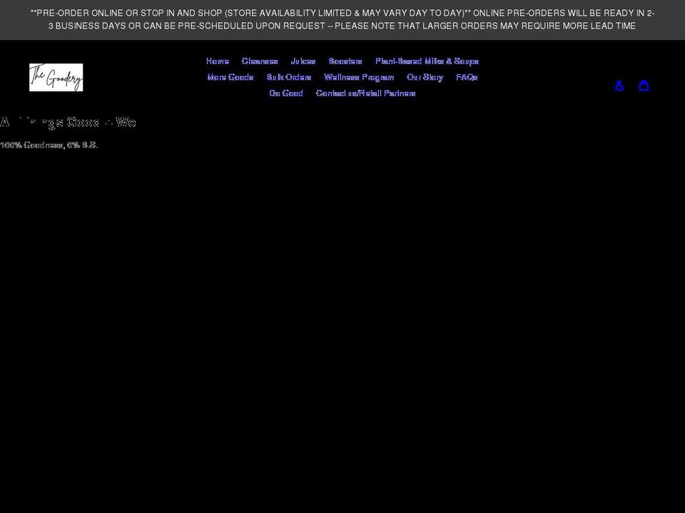 thegoodery.co shopify website screenshot