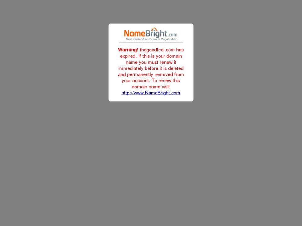 thegoodfeel.com — Shopify storefront screenshot