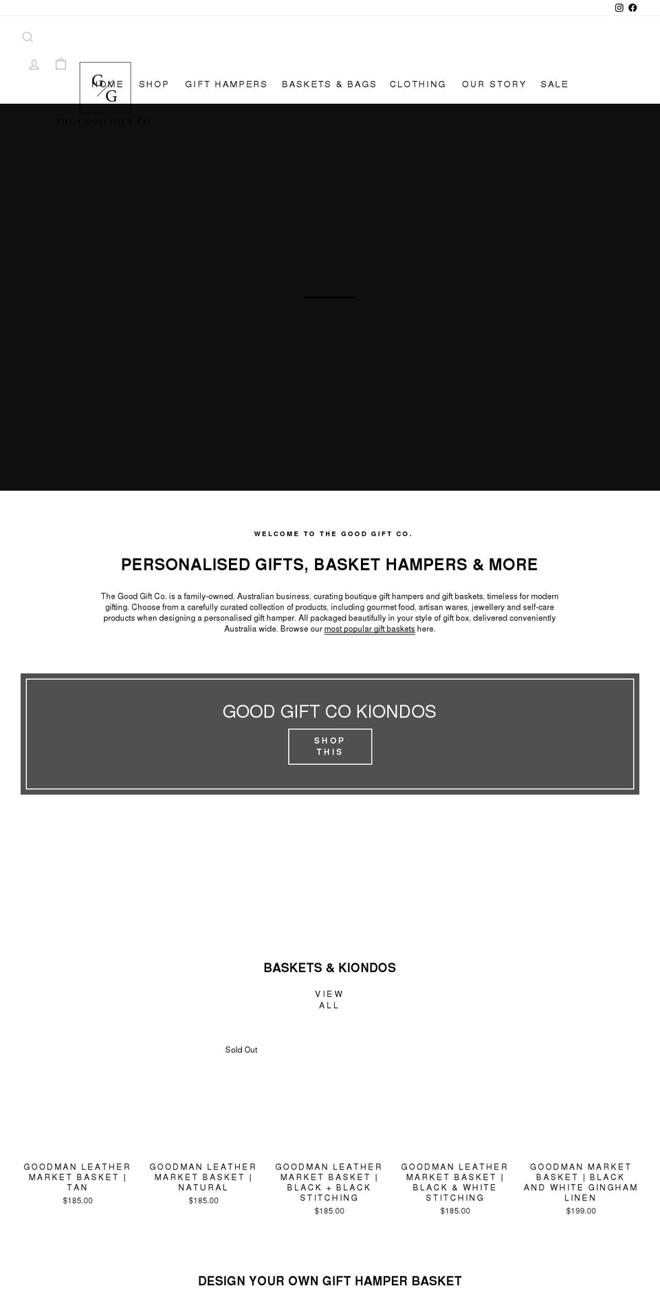 thegoodgiftco.com.au shopify website screenshot