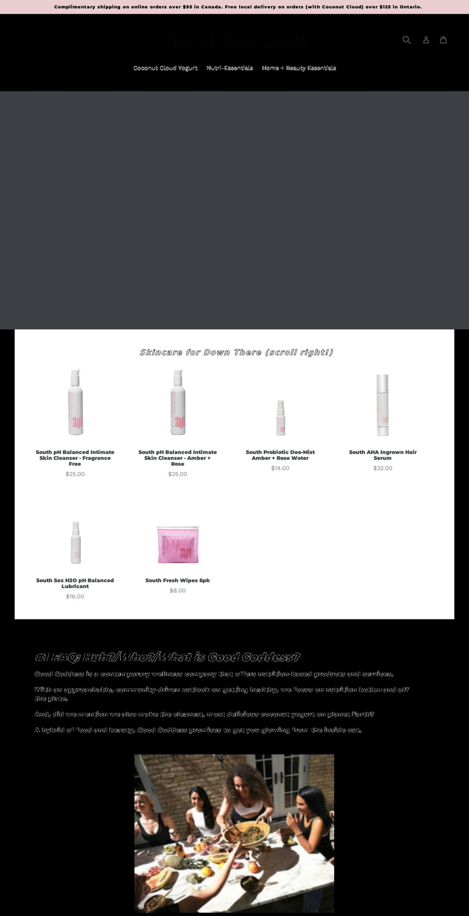 thegoodgoddess.com — Shopify storefront screenshot