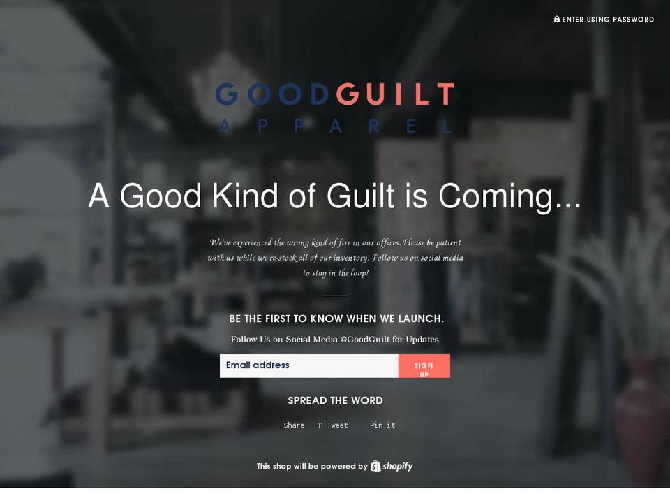 thegoodguilt.com shopify website screenshot