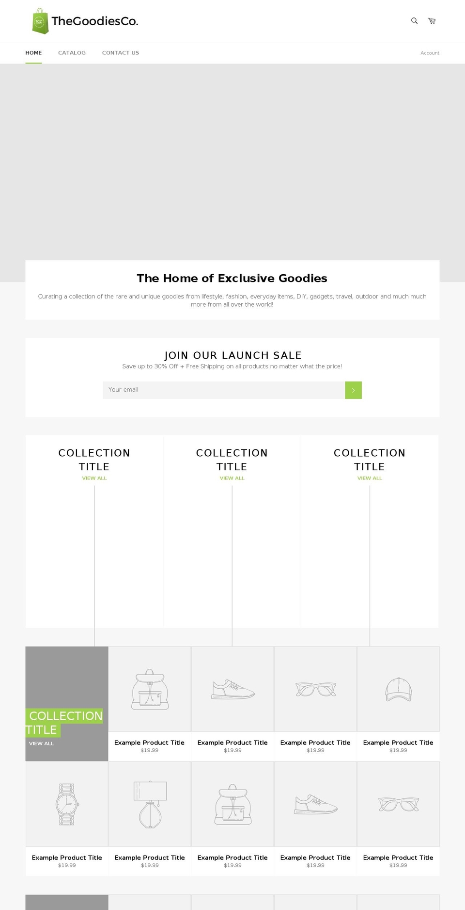 thegoodiesco.com — Shopify storefront screenshot