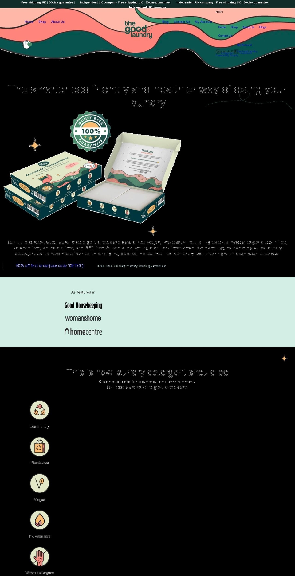 thegoodlaundry.com shopify website screenshot