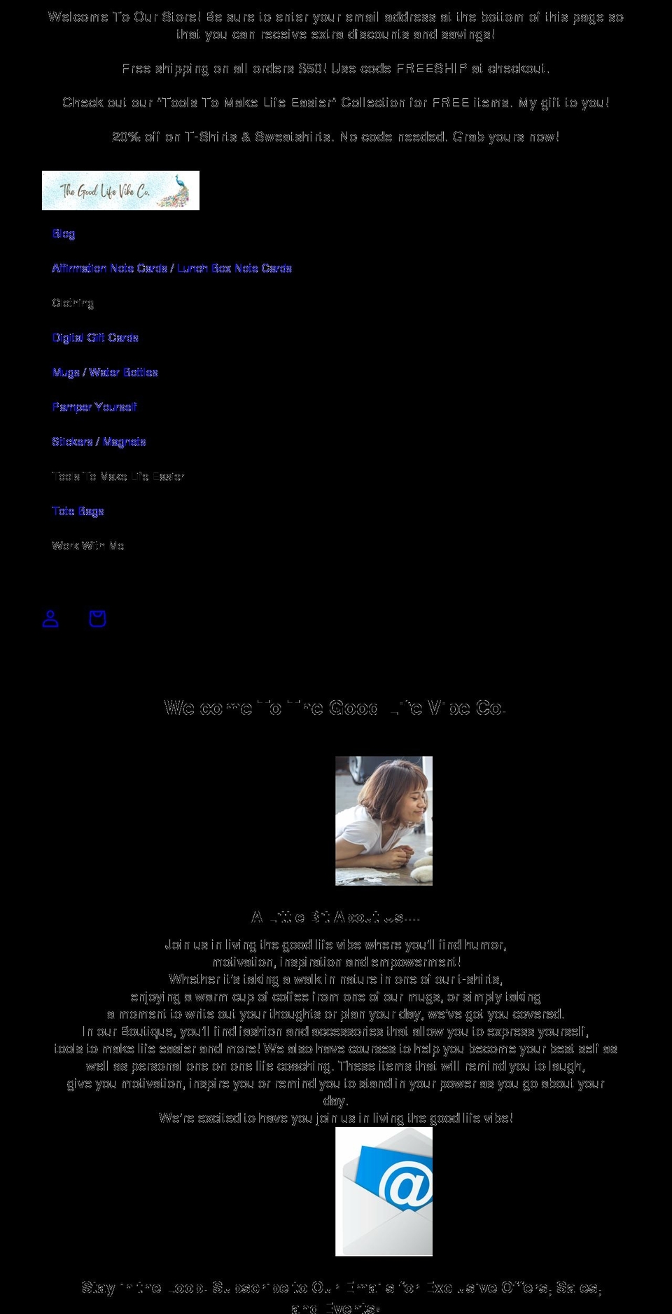 thegoodlifevibe.com shopify website screenshot